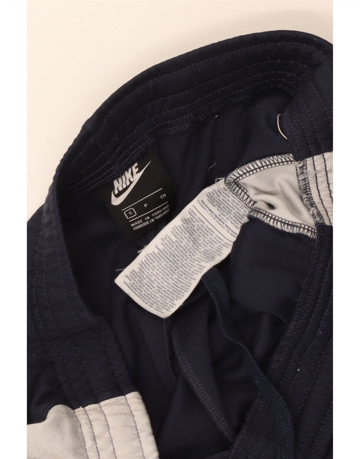 Calça de treino masculina Nike joggers pequeno azul marinho colorblock poliéster