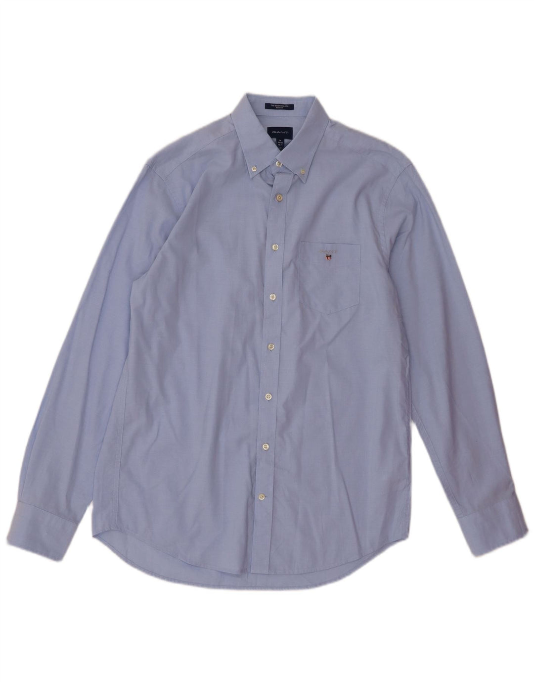 Camisa masculina Gant Regular Fit tamanho 39/40 15 3/4 algodão azul médio
