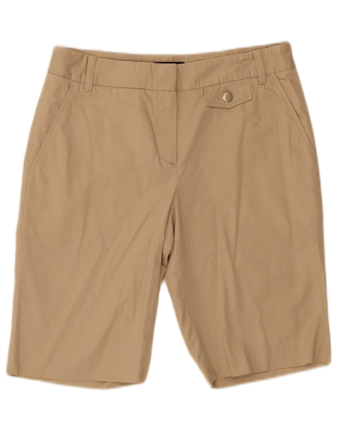 Shorts Chino feminino Massimo Dutti W26 pequeno algodão bege