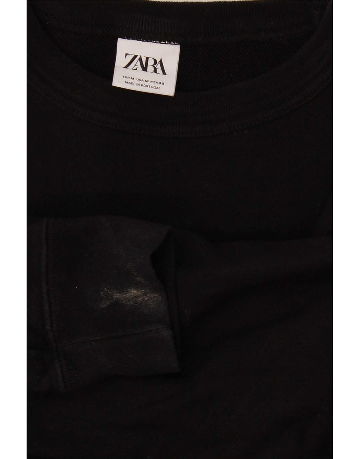 Zara Moletom Masculino Jumper Médio Preto