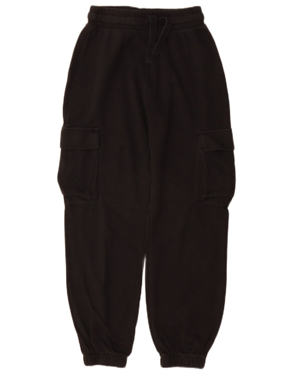Calça jogger feminina Zara Loose Fit Cargo pequena W26 L28 algodão preto