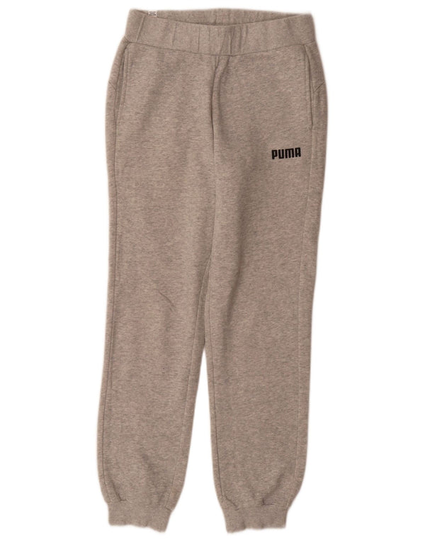 Puma Meninos Calças de Treino Joggers 13-14 Anos Cinza Algodão