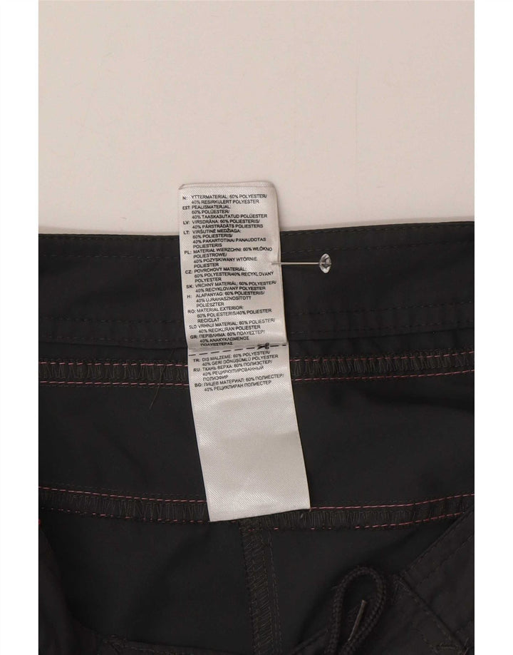 Shorts de natação feminino Adidas UK 8 pequeno poliéster preto