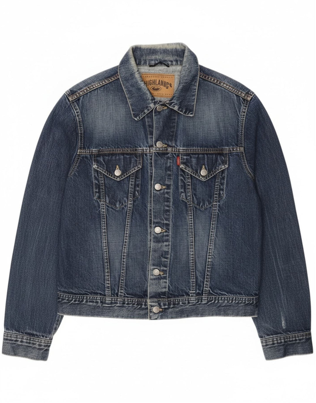 Jaqueta jeans masculina Highland UK 40 grande azul