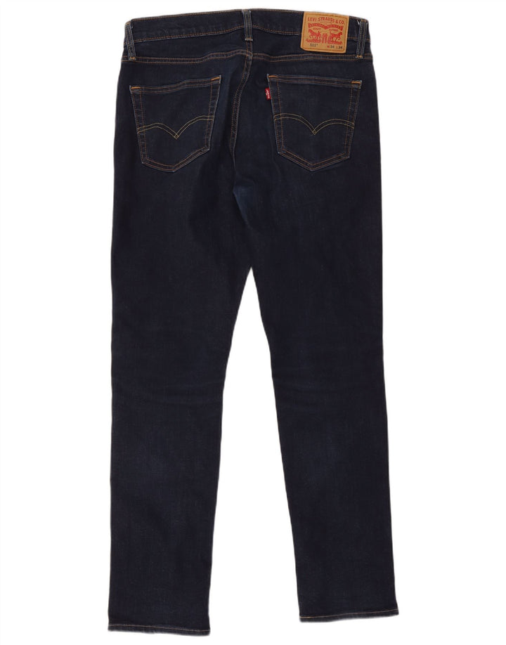 Levi's Masculino 511 Slim Jeans W34 L34 Azul Marinho Algodão