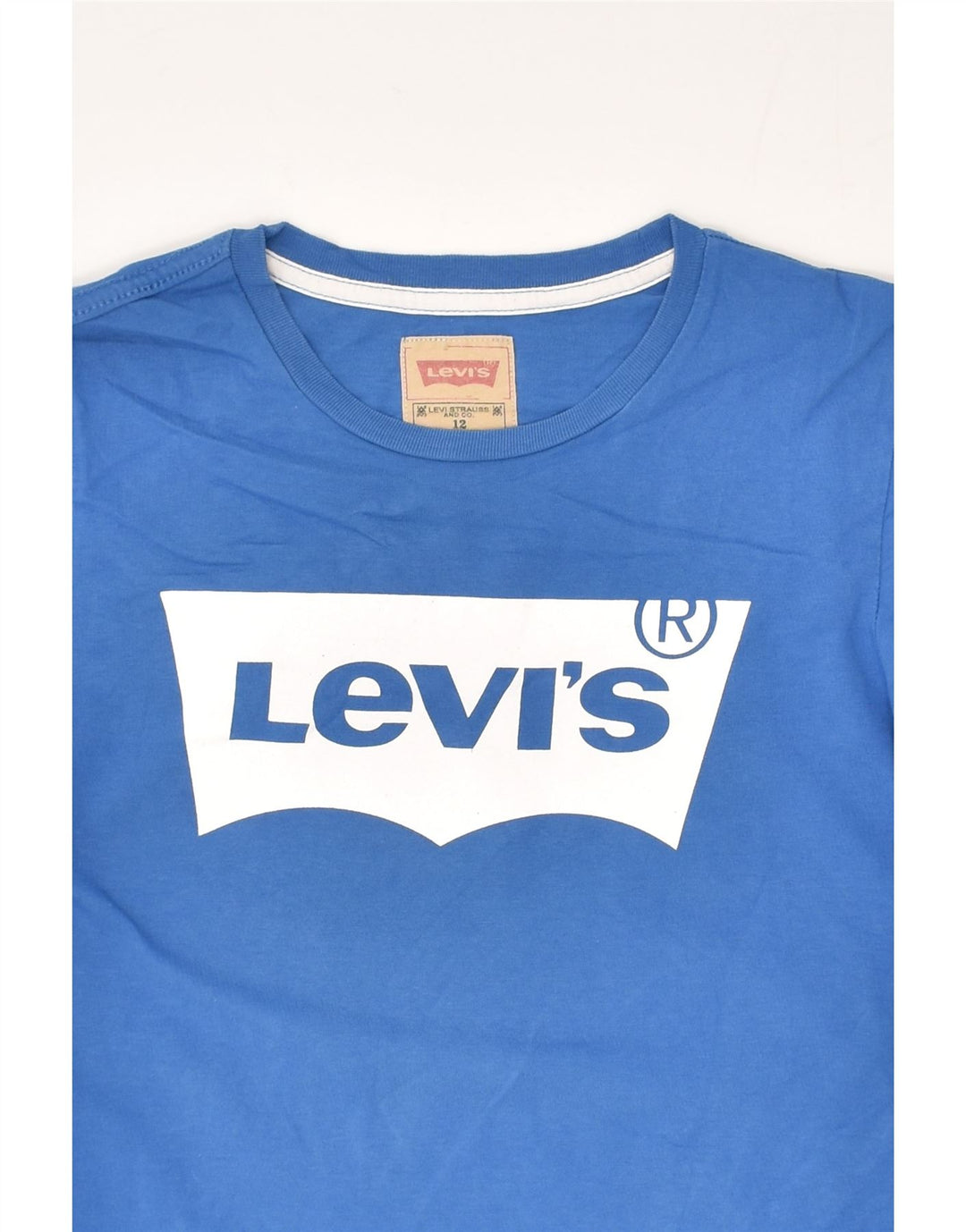 LEVI'S Boys Graphic T-Shirt Top 11-12 Years Blue Cotton | Vintage Levi's | Thrift | Second-Hand Levi's | Used Clothing | Messina Hembry 