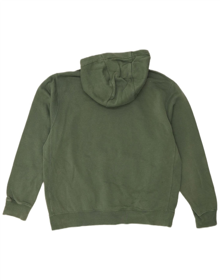 Nike Mens Hoodie Jumper Grande Algodão Verde