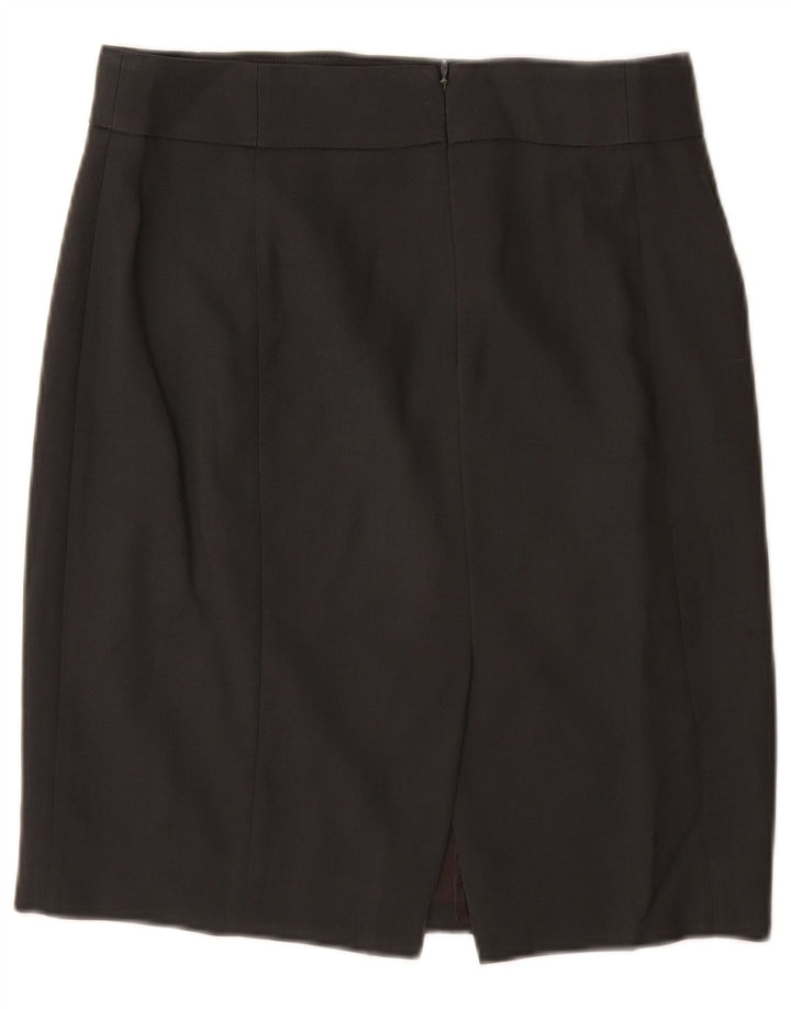 J. Crew Saia reta feminina US 4 pequena W28 lã preta