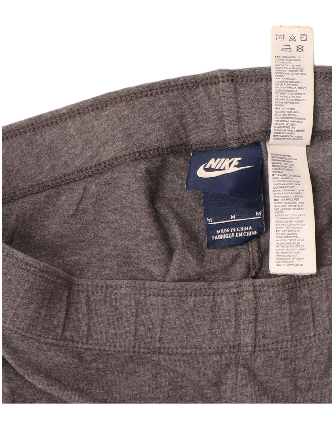Leggings Nike Femininas Graphic UK 12 Algodão Cinza Médio