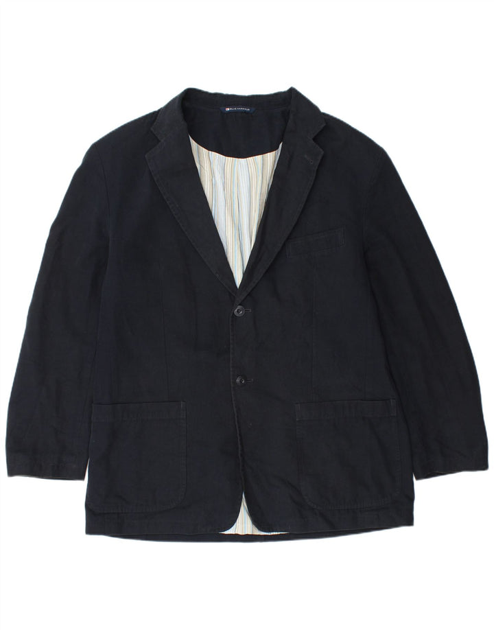 Jaqueta blazer masculina de 2 botões Marks & Spencer Reino Unido 40 grande azul marinho viscose
