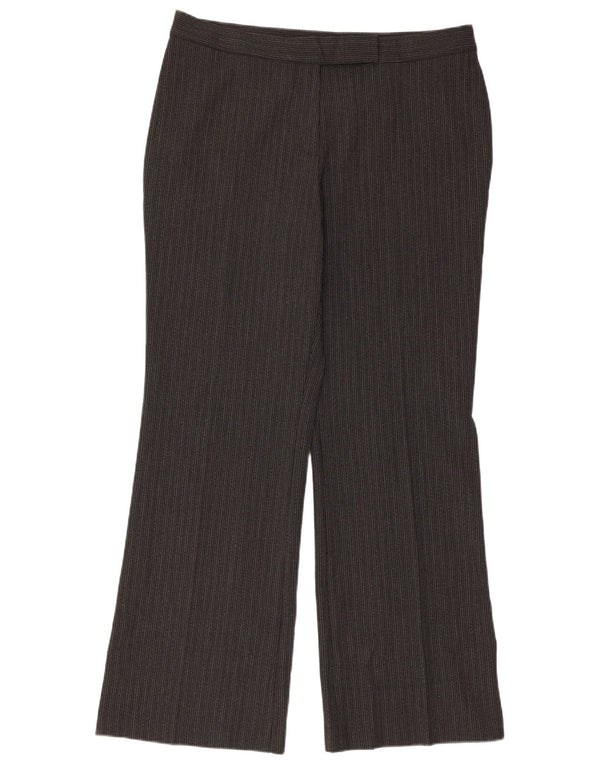 Calça feminina Marks & Spencer UK 16 grande W34 L30 listrada cinza