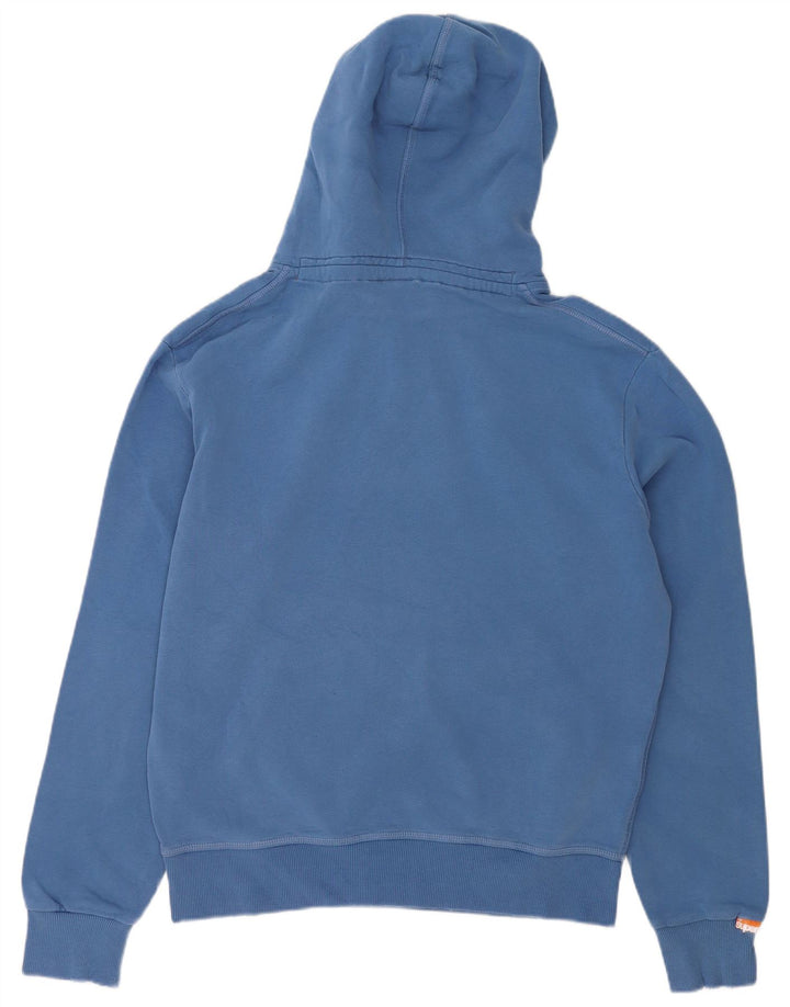 Suéter com capuz masculino Superdry 2XL algodão azul