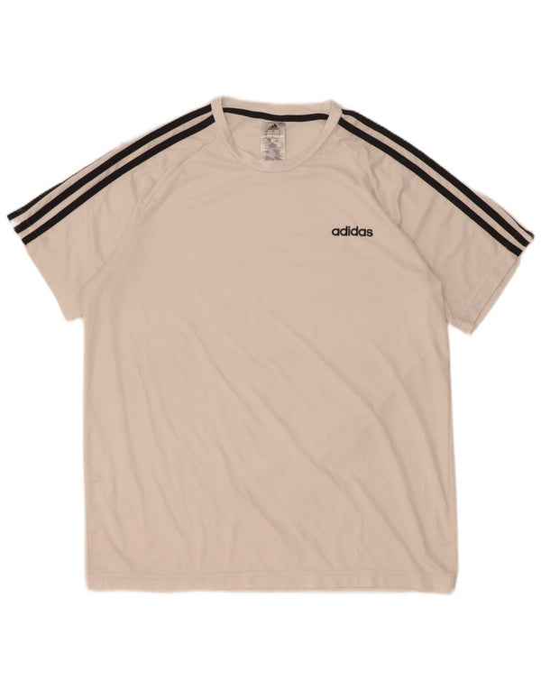 Adidas Mens Aeroready Camiseta Top Grande Poliéster Branco