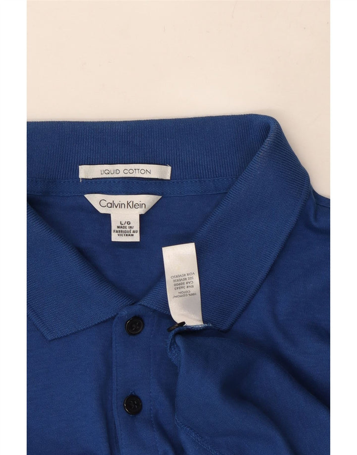 Camisa polo masculina CALVIN KLEIN grande algodão azul