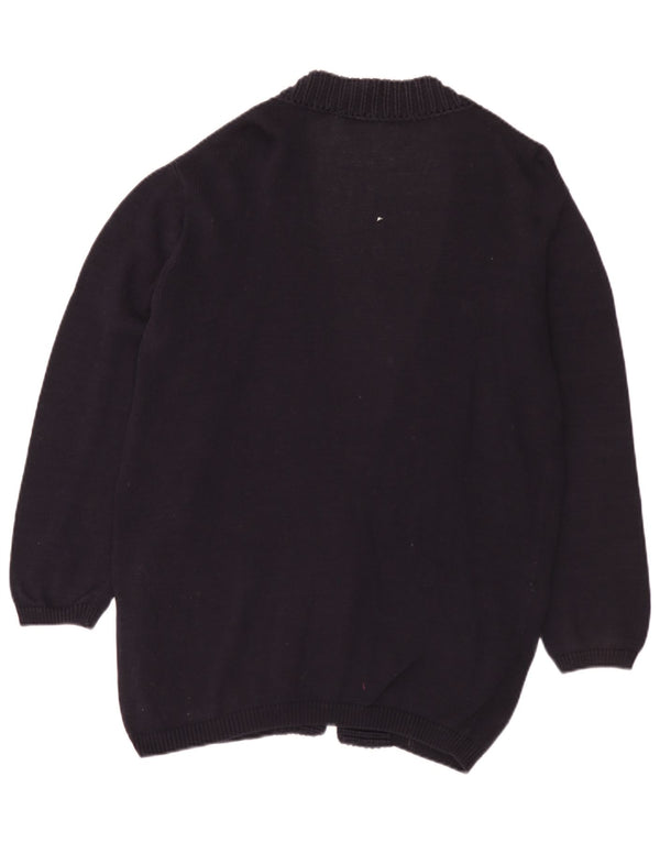 Suéter cardigã feminino Umberto Ginocchietti Longline EU 44 XL azul marinho