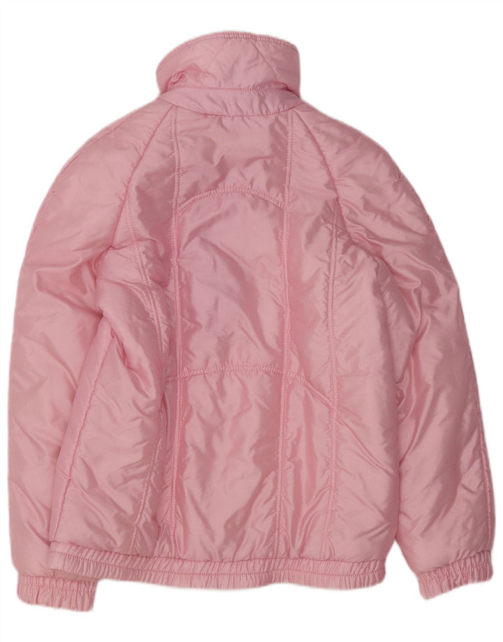 Jaqueta acolchoada de ajuste padrão feminino vintage EU 40 poliamida rosa médio