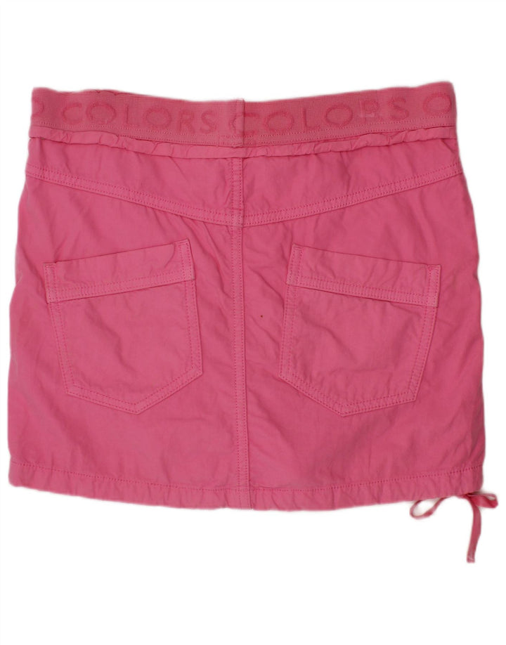 BENETTON Meninas Saia reta gráfica 13-14 anos W28 rosa