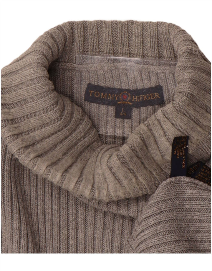 Suéter masculino TOMMY HILFIGER com gola redonda e algodão cinza grande