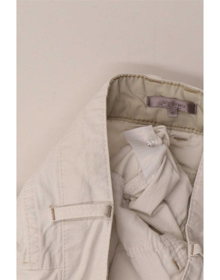 Bermuda feminina John Lewis Reino Unido 14 grande W32 algodão branco