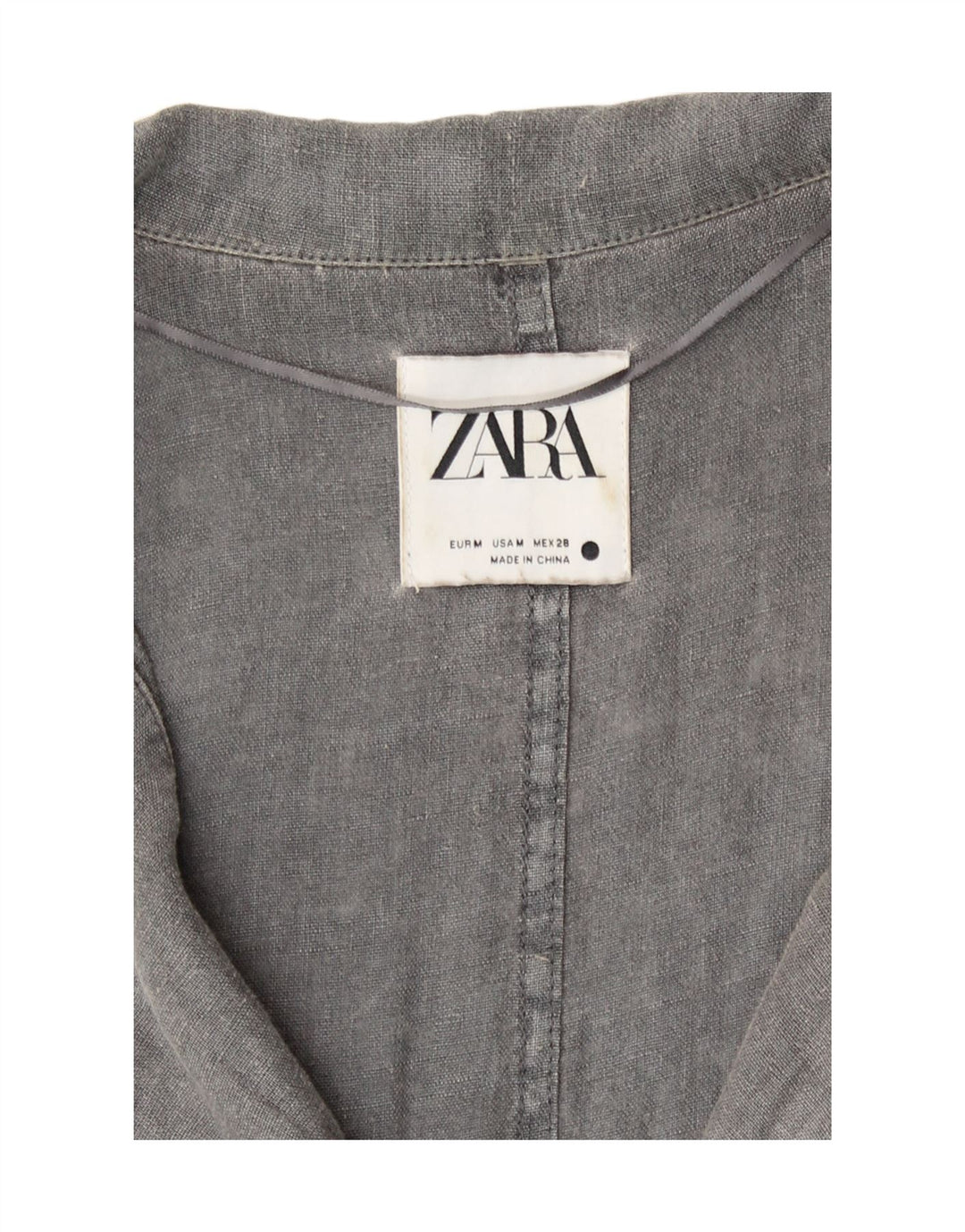 Macacão feminino Zara Oversized UK 14 linho cinza médio