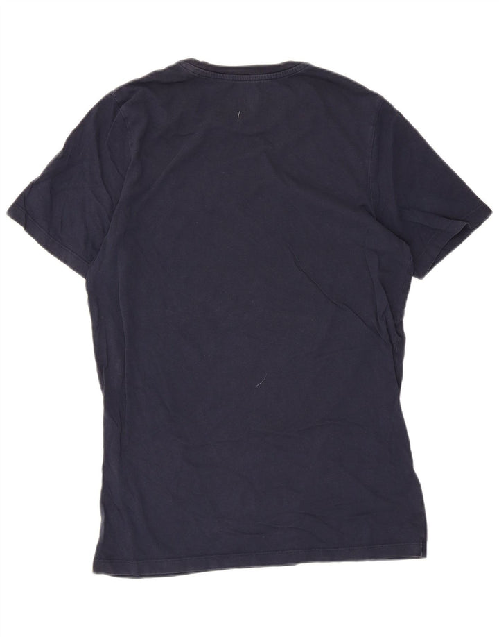 Camiseta gráfica masculina Jack & Jones grande azul marinho