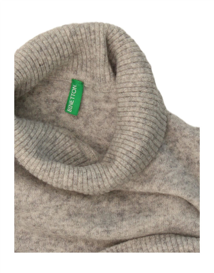Suéter feminino BENETTON com gola redonda 9-10 anos cinza