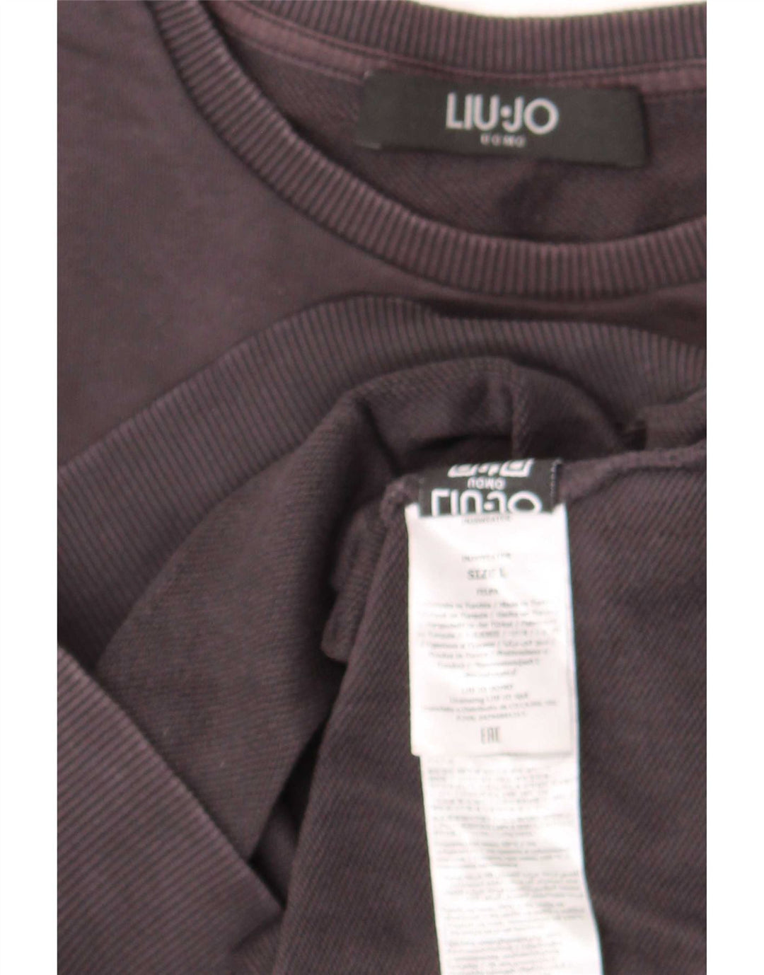 Liu Jo moletom masculino jumper grande algodão cinza
