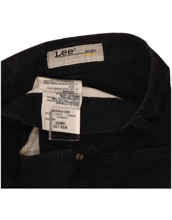 LEE Feminino Cameron Straight Jeans W30 L28 Algodão Preto