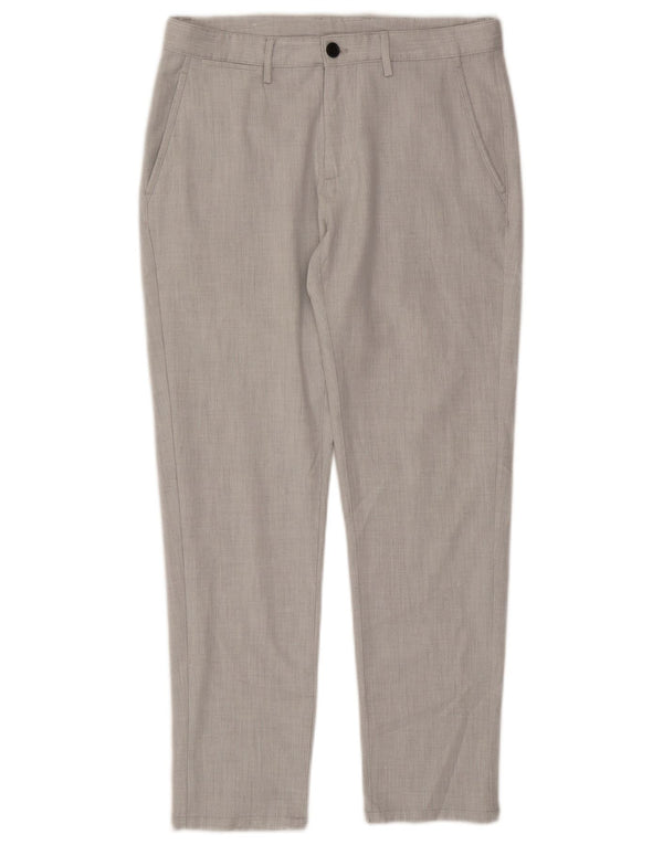 Zara Mens Slim Chino Calças EU 40 Médio W31 L28 Cinza