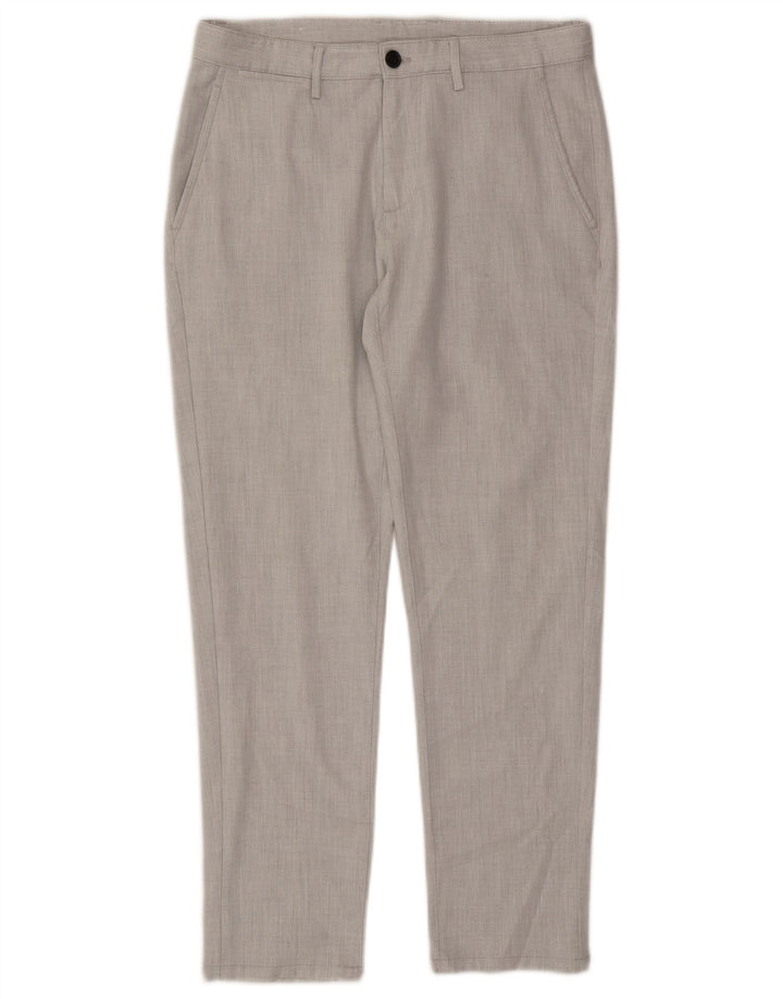 Zara Mens Slim Chino Calças EU 40 Médio W31 L28 Cinza