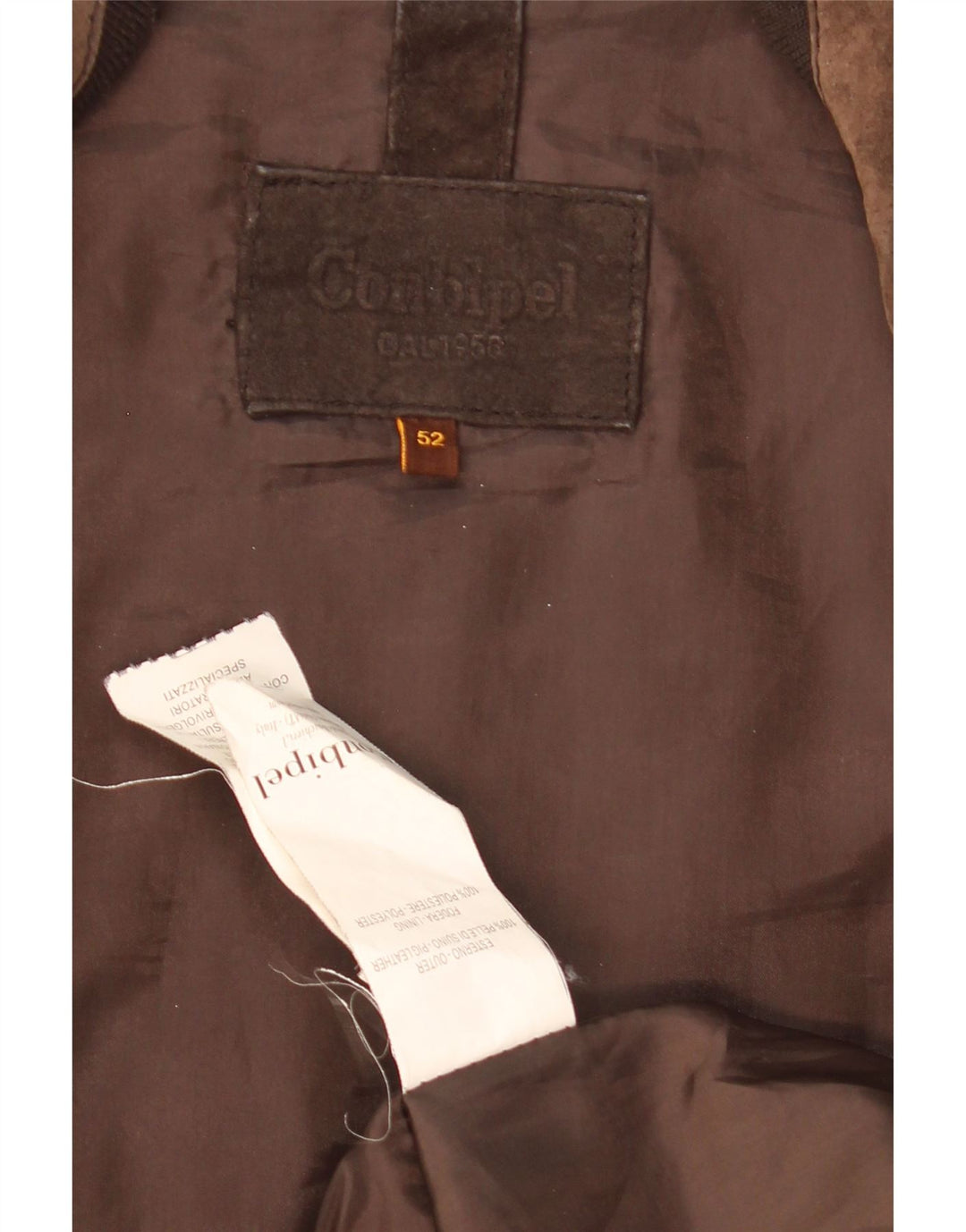 Jaqueta masculina de camurça Conbipel IT 52 grande couro marrom