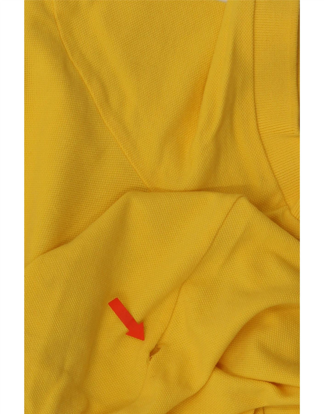 Camisa polo masculina Benetton pequena amarela