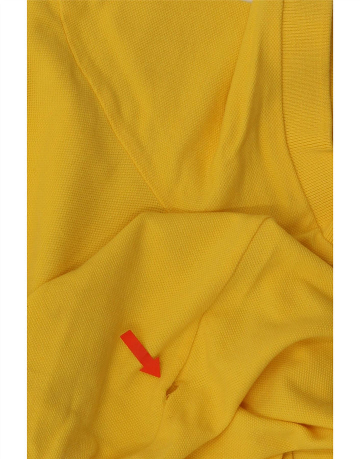 Camisa polo masculina Benetton pequena amarela