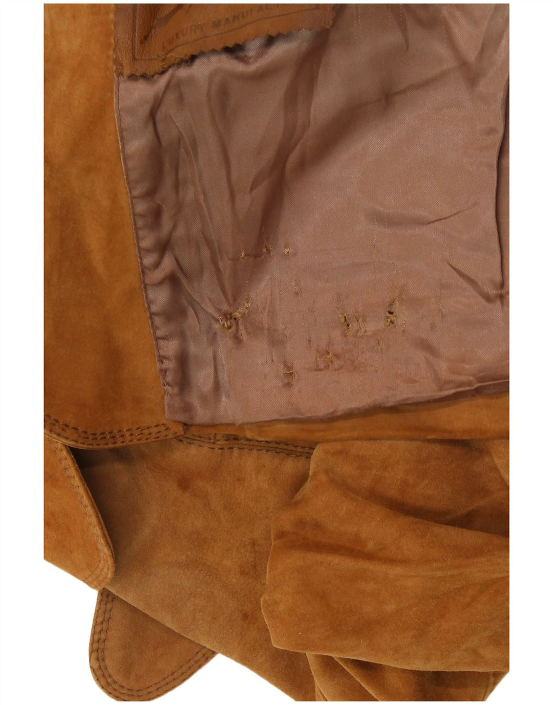 Jaqueta blazer feminina vintage de camurça com 3 botões Reino Unido 8 pequena camurça bege