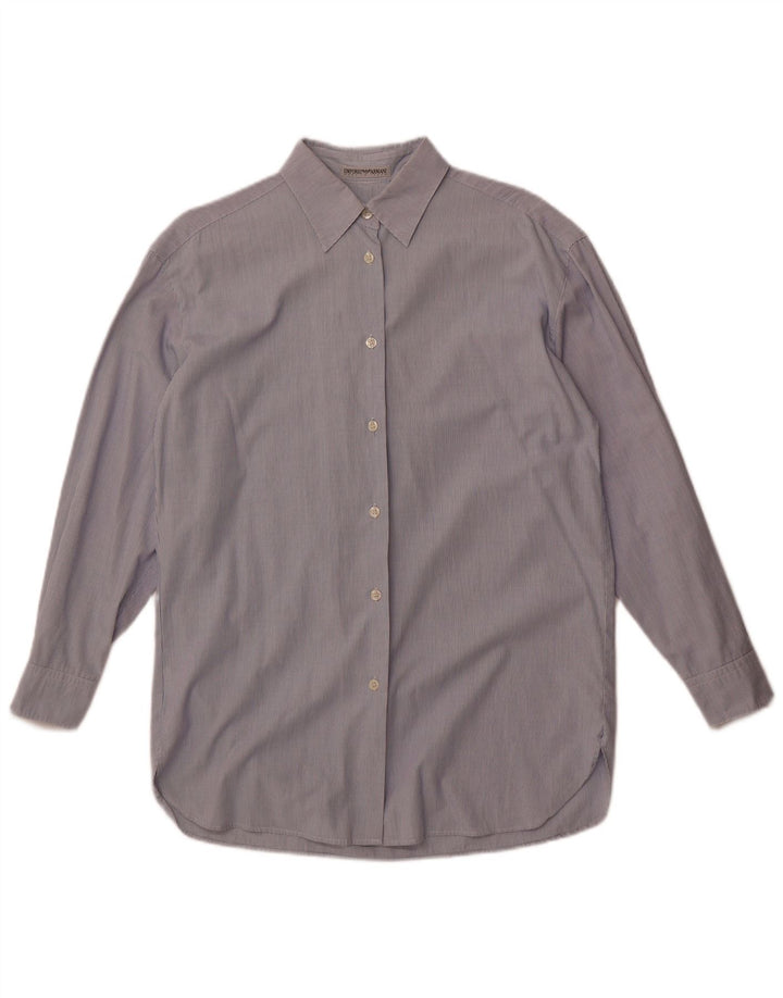 Camisa feminina Emporio Armani IT 42 algodão xadrez azul médio