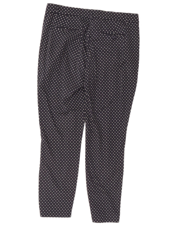Calça Chino Feminina Phase Eight Reino Unido 14 Grande W32 L27 Azul Marinho Bolinhas