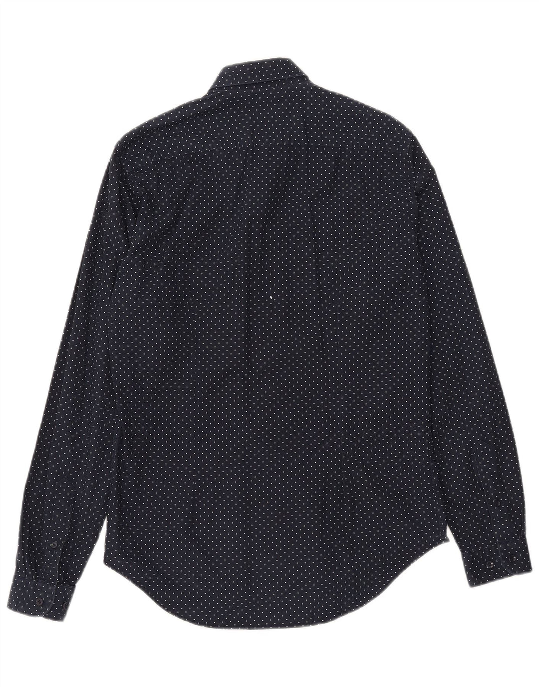 Camisa masculina ZARA Slim Fit média azul marinho geométrica