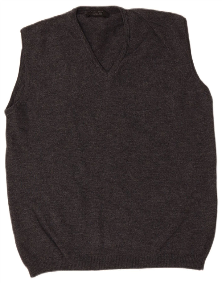 ZARA Womens Vest Tank Top UK 18 XL Cinza