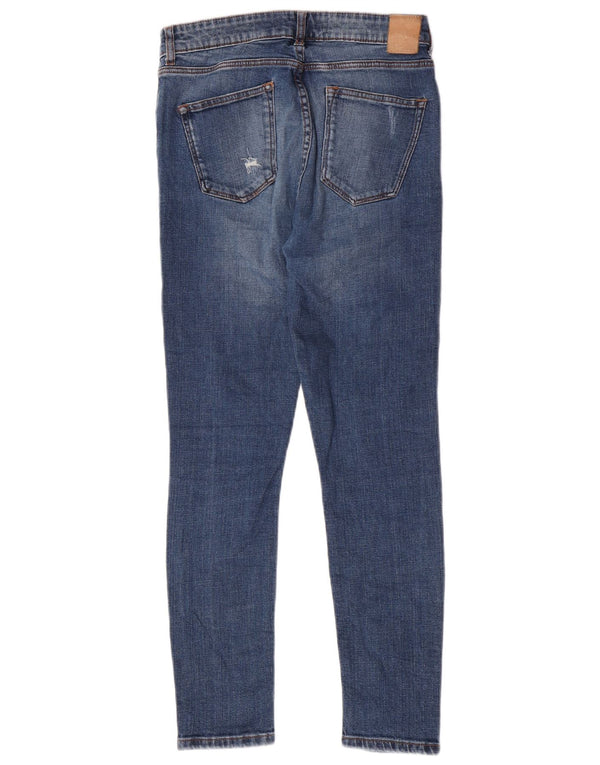 Zara Jeans Skinny Feminino EU 40 Médio W30 L27 Azul Algodão