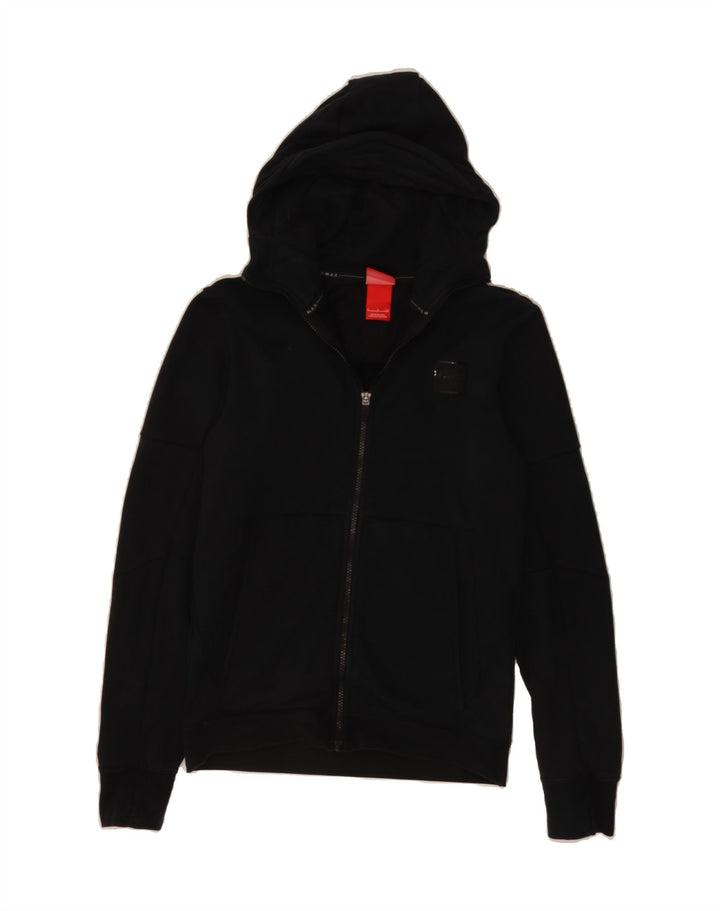 NIKE Womens Zip Hoodie Sweater UK 8 Small Black Cotton Vintage Nike and Second-Hand Nike from Messina Hembry 