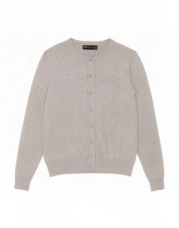 Suéter cardigã feminino Marks & Spencer Reino Unido 10 viscose cinza pequeno