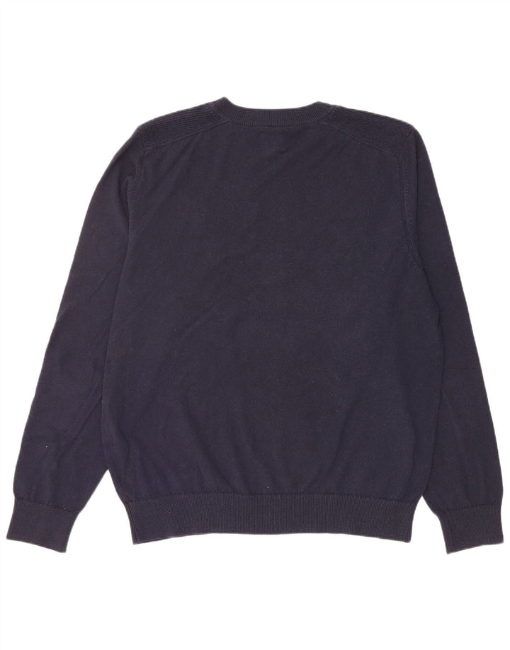 Suéter masculino BEN SHERMAN com gola redonda, grande algodão azul marinho