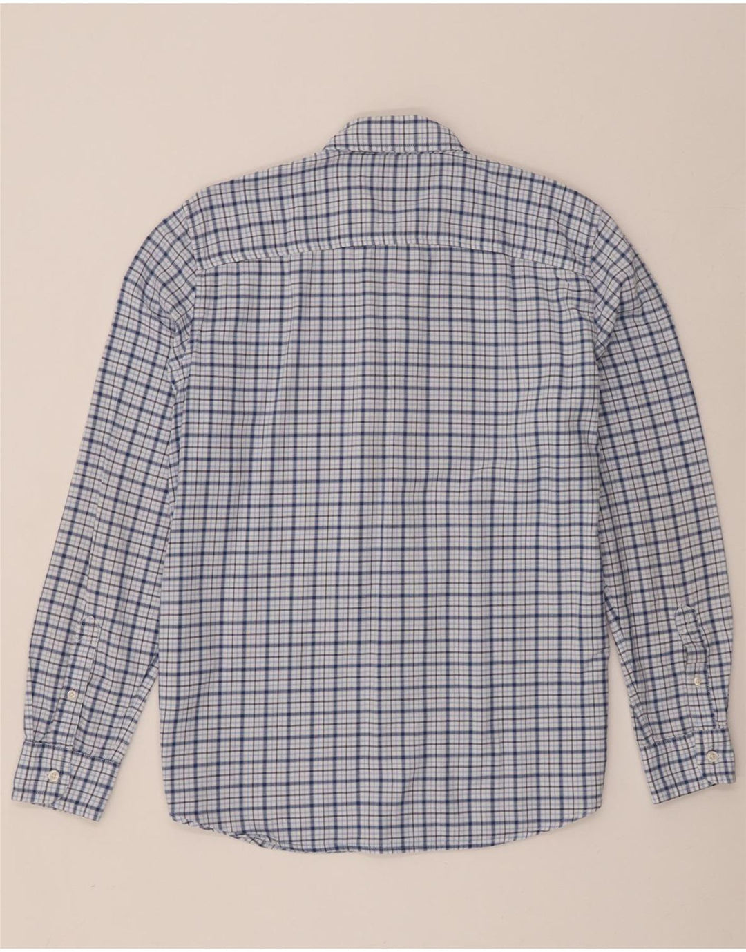 Camisa masculina Timberland médio azul xadrez algodão