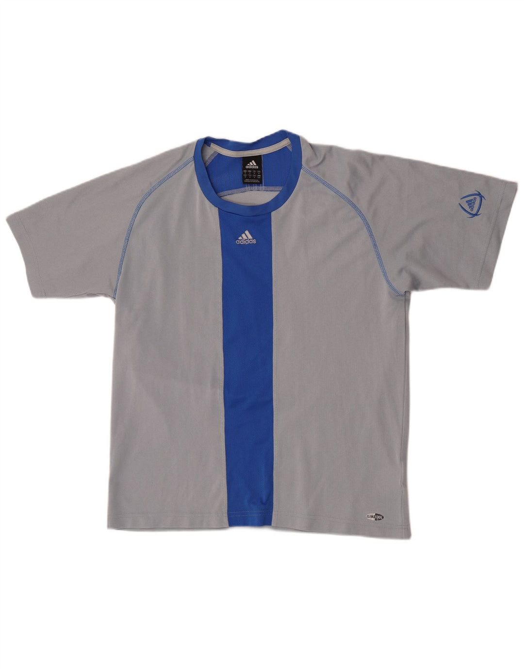 Adidas Masculino Climacool Camiseta Top Cinza Médio Colourblock Poliéster
