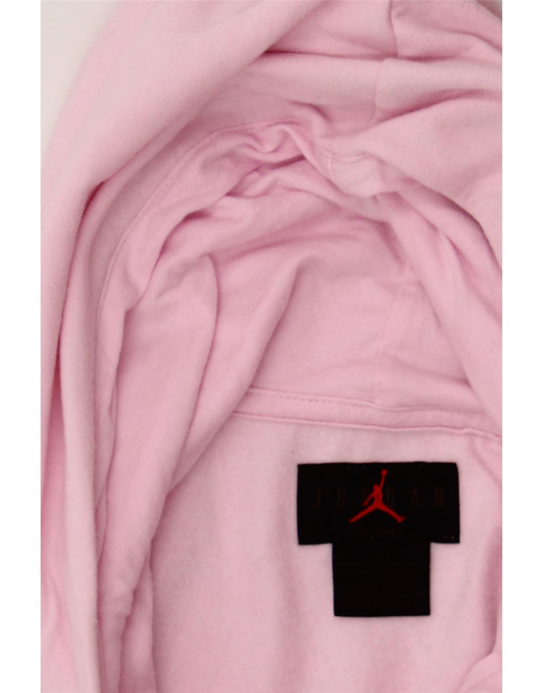 JORDAN Girls Crop Hoodie Jumper 12-13 Years Large Pink Cotton Vintage Jordan and Second-Hand Jordan from Messina Hembry 