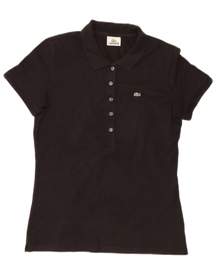 Camisa polo feminina Lacoste tamanho 44 grande algodão preto