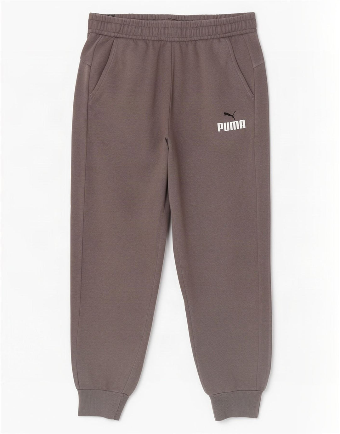 Calça de treino masculina Puma Joggers cinza médio algodão