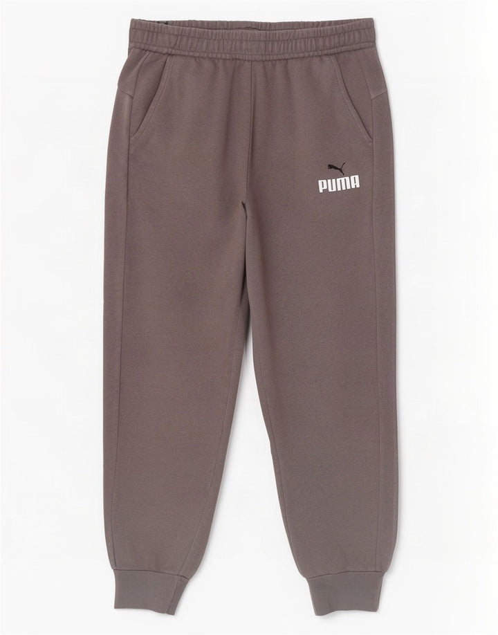 Calça de treino masculina Puma Joggers cinza médio algodão
