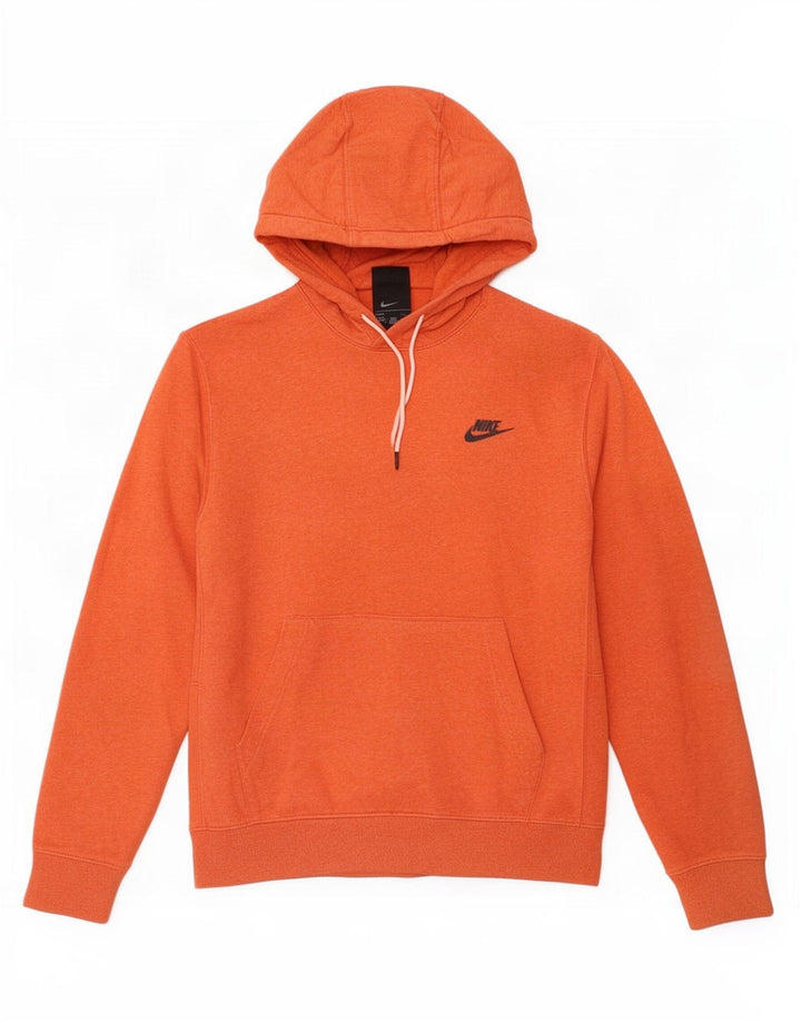 Nike Mens Hoodie Jumper Pequeno Algodão Laranja