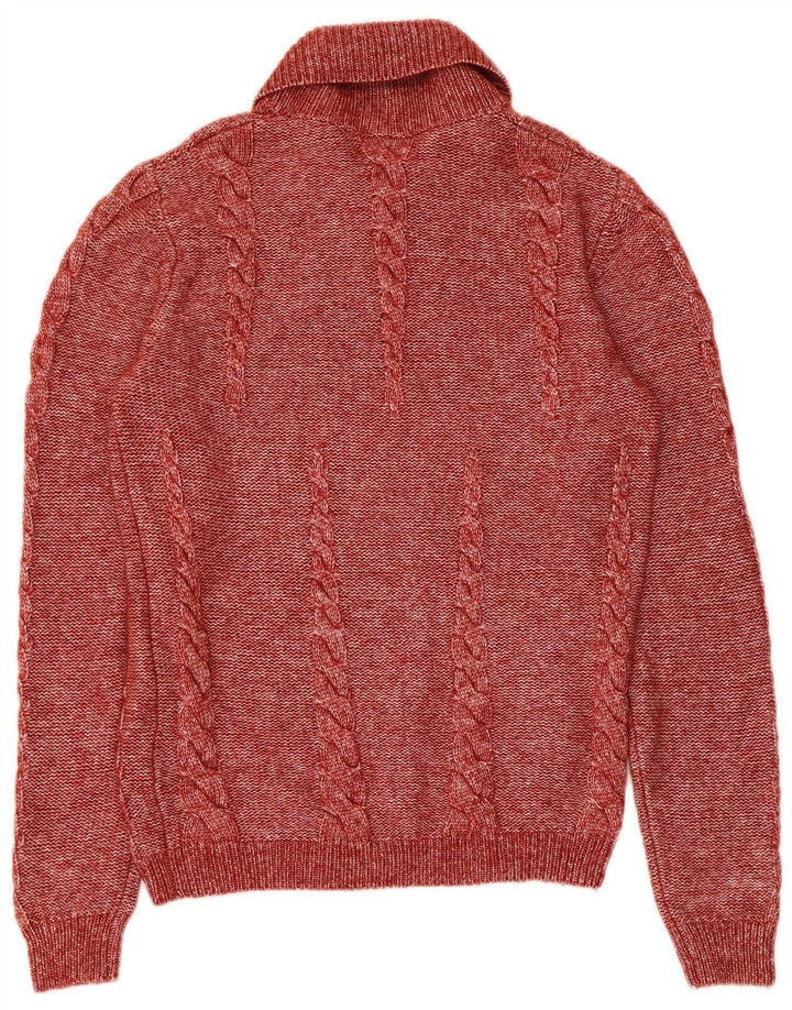 Suéter masculino Hugo Boss com gola xale pequeno modal vermelho manchado